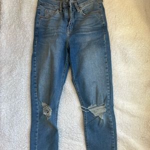 Ripped skinny top shop jeans